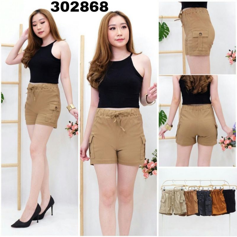 celana pendek wanita/hotpants katun twill bengaline