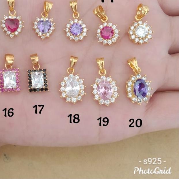 ♀ LIONTIN KUNING/GOLD PERAK ASLI LAPIS KUNING 2830 ➨