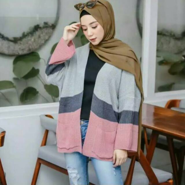 Cameron Outher Cardigan Wanita Baju Rajut Shopee  