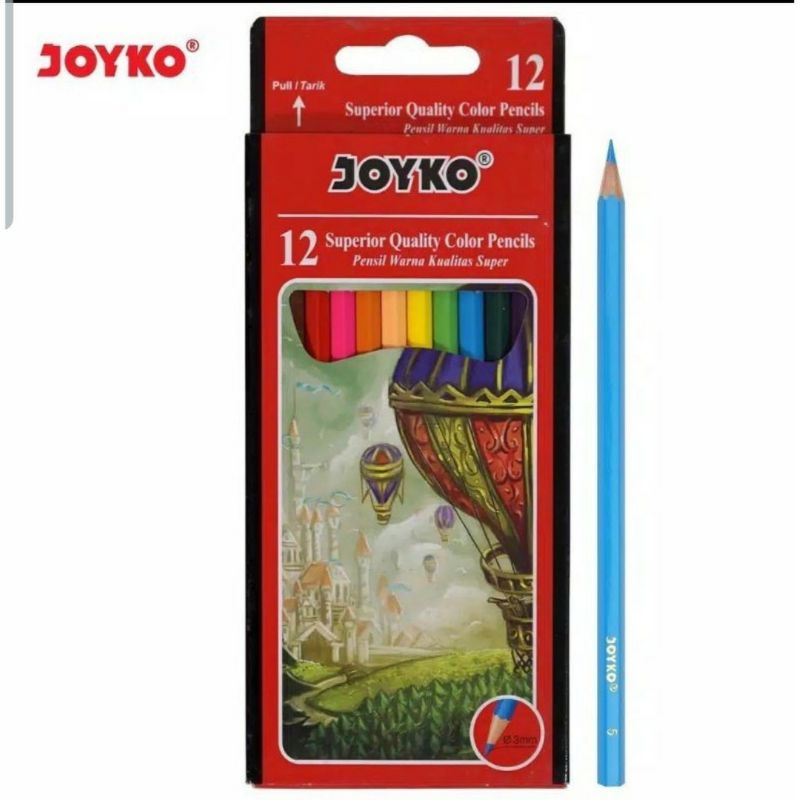 

Joyko Pensil 12 Warna Superior Quality Color Pencils Hexagonal Grip