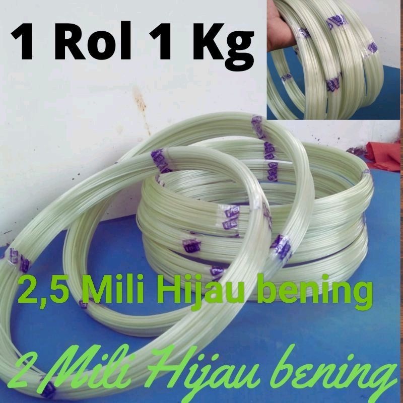 Ruji Jeruji Fiber 2mm 2,5mm hijau bening Ruji untuk sangkar / kandang burung dll.