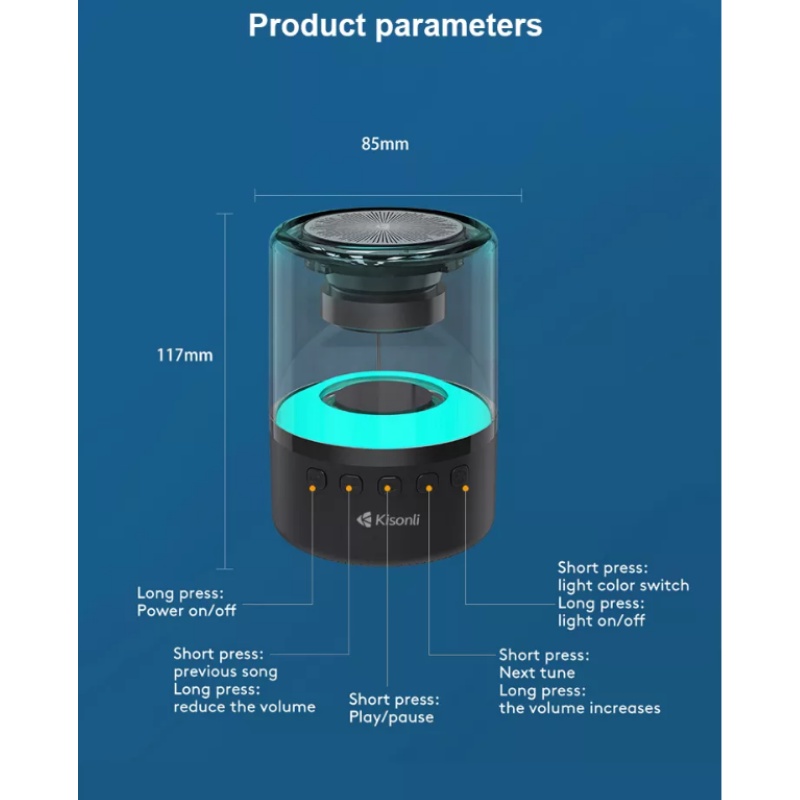 Speaker Aktif Bluetooth Portable LP-1S Tanpa Kabel Subwoofer Stereo - ACS