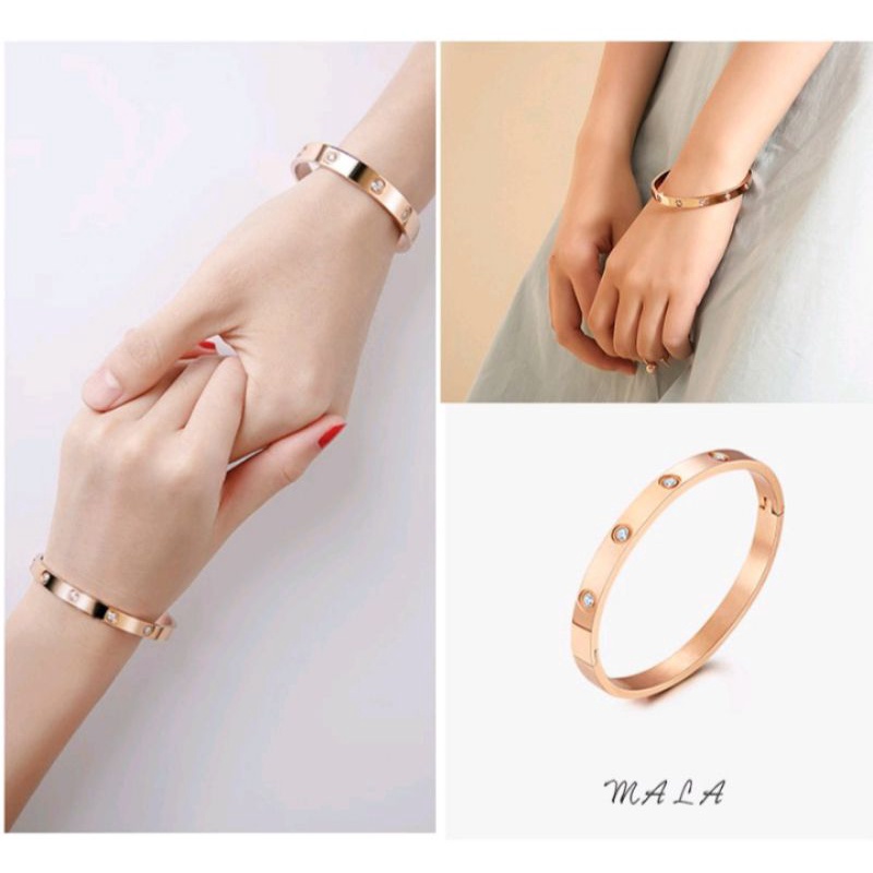 [ COD ] Gelang Wanita Korea Style Titanium Anti Karat