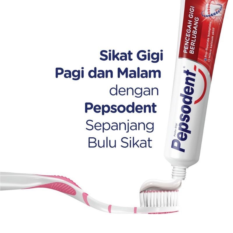 Pasta Gigi Pepsodent 75gr Pencegah Gigi Berlubang Toothpaste Whitening PastaGigi Pemutih Original