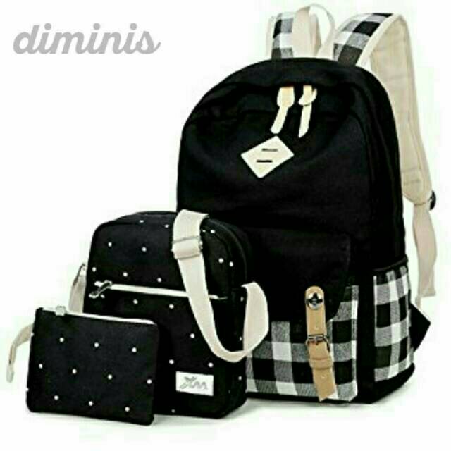 BACKPACK 3IN1 SARUNG TAS WANITA SERI FASHION