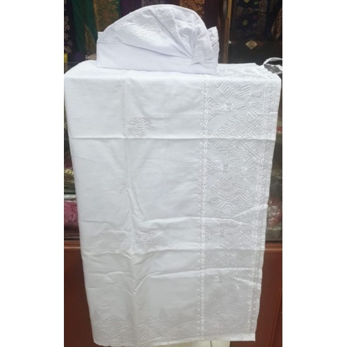 Saput + Udeng Bordir Putih