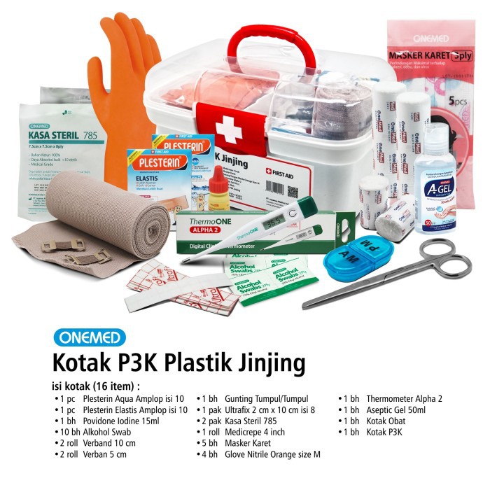 Kotak P3K Lengkap Dengan Isinya / First Aid Kit Lengkap P3k Onemed