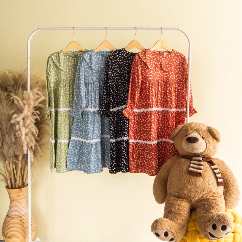 Gamis Anak Perempuan Kalila | Dress Muslim Anak Bunga | Gamis Rayon Anak Bunga