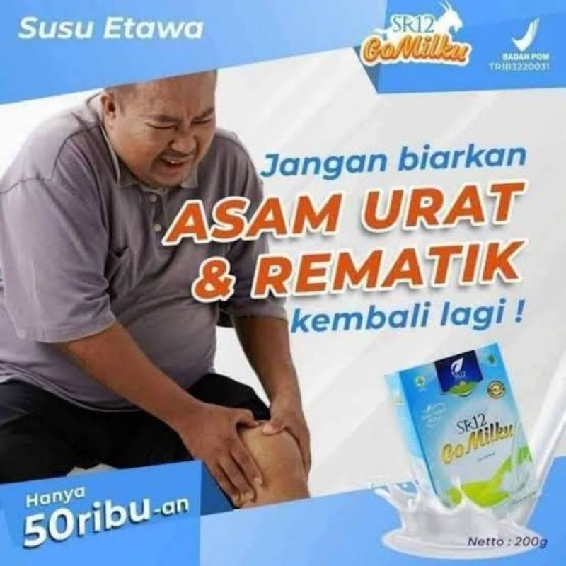 

OBAT ASAM URAT !! GO MILKU SR12 SUSU KAMBING ETAWA PREMIUM BPOM HALAL / SUSU KEKUATAN TULANG / SUSU ATASI NYERI SENDI PEGAL LINU / MENGURANGI KOLESTEROL TEKANAN DARAH TINGGI / OBAT ASAM LAMBUNG MAAG GERD / OBAT ASMA SESAK NAFAS