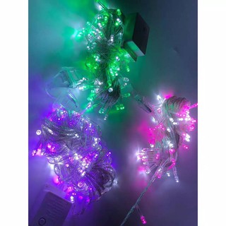 L014 WARNA  BARU Lampu  Hias  Natal 100 LED Tumblr Light 