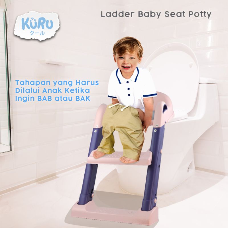 Kuru Baby Potty Training Leader Step - Kuru Pispot Anak Bayi Tangga Kloset Duduk - Pispot Alas Kloset Duduk Bayi