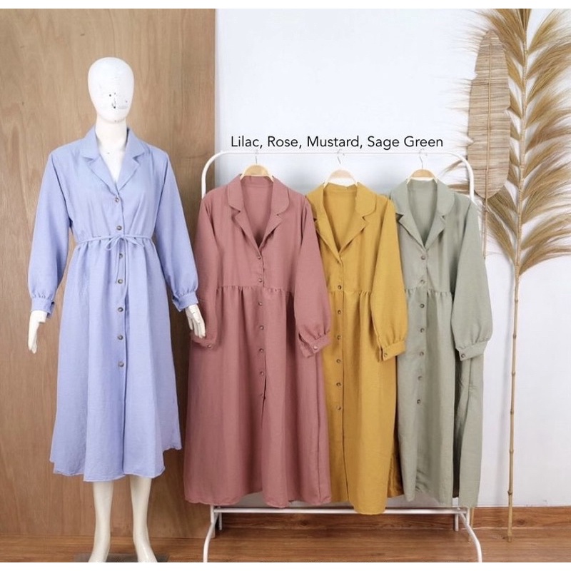 DAENAA MIDI / MIDI DRESS / Bahan Crinkle Premium