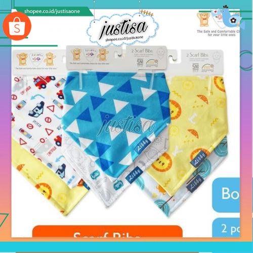 Promo !! Paket Libby Slaber Bayi Motif isi 2pcs - Libby Tatakan Iler bayi - Baby merk Libby - tatakan makan