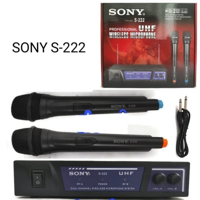 Mic Wireless Sony S222| Mikrofon Wireless Sony S222 - Double Mic