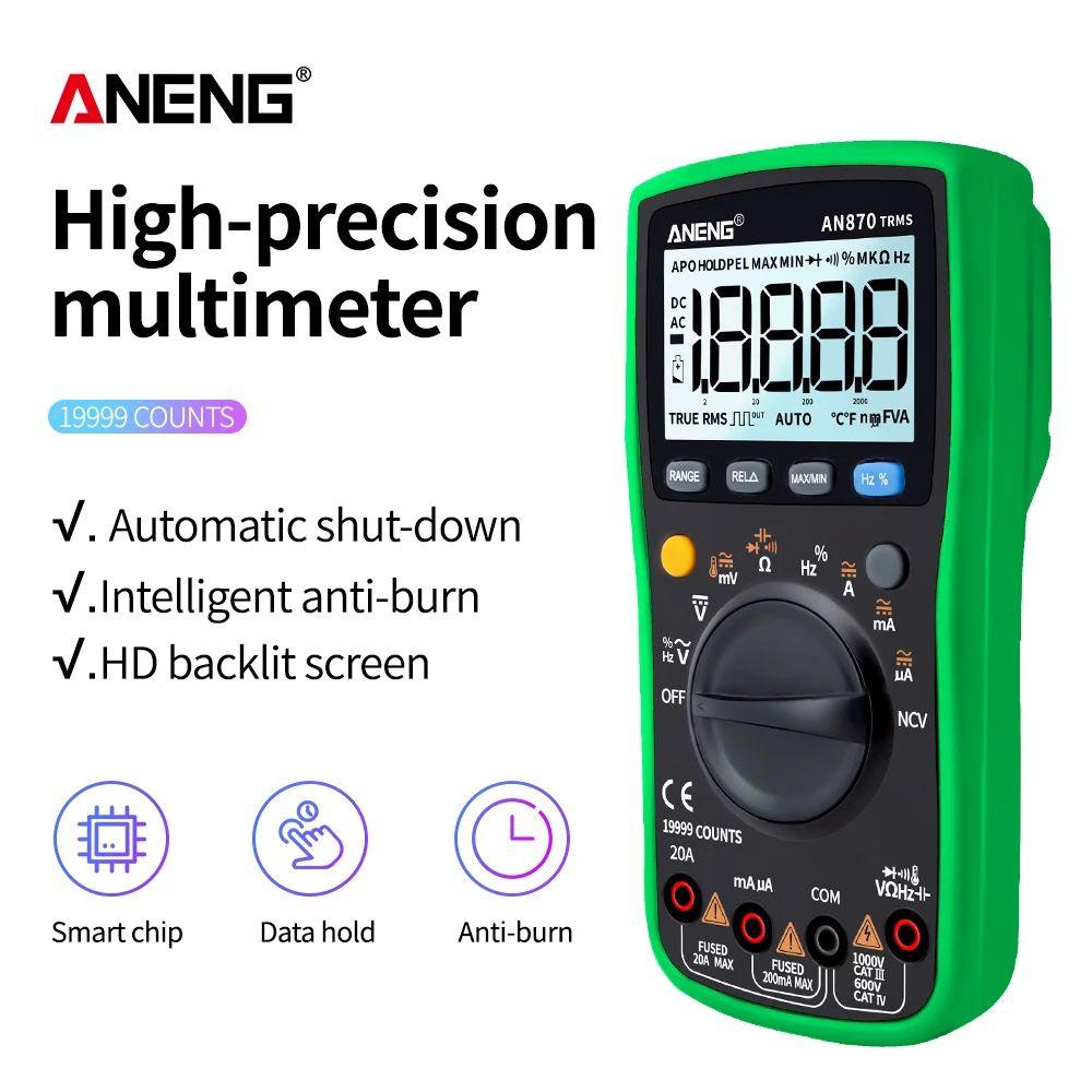 Solighter Digital Smart Multimeter Multifungsi 19999hitungan AC/DC Digital Profesional Meter