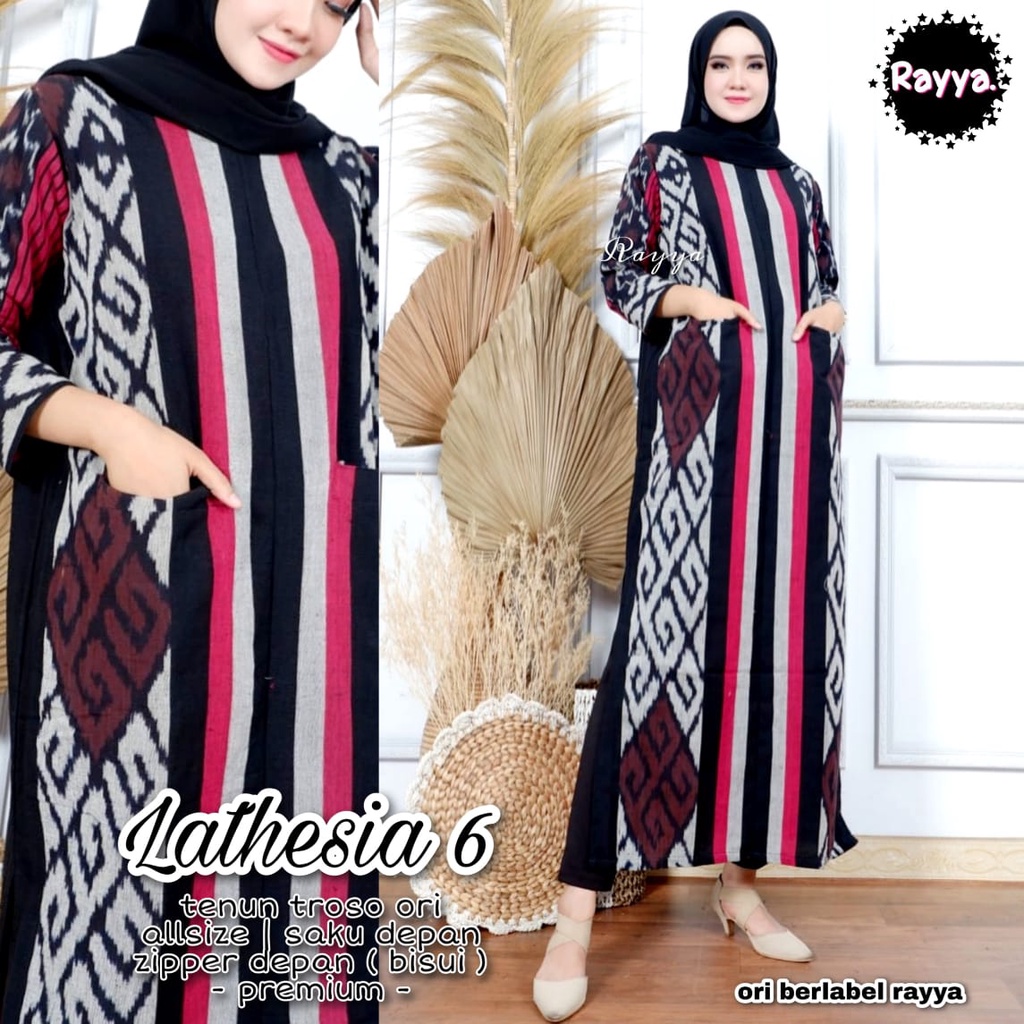 Long Tunik Batik Tenun by Butik Batik Solo Bahan Tenuni kode LONG BATIK TUNIK TENUN LATHESIA