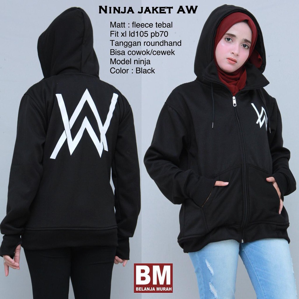 Jaket sweater Anak Hoodie AW Ninja Fleece Tebal