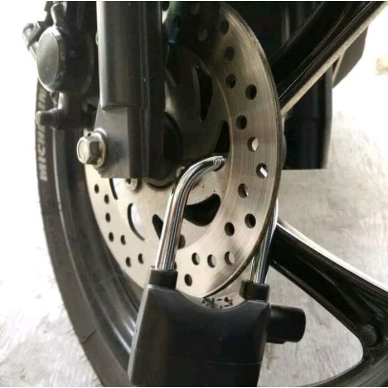 kunci gembok cakram Ban motor gembok Alarm padlock getar Ring panjang 100% sesuai iklan