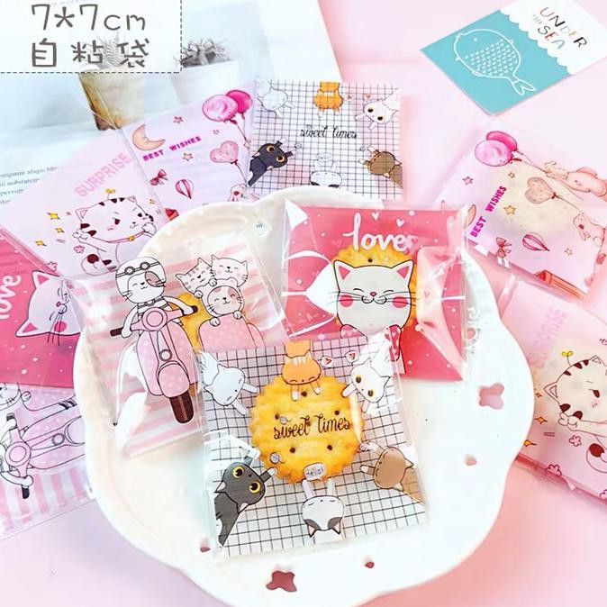 

Kualitas Terbaik] Plastik Packing Cookies Kue Kering 7X7Cm Kemasan Snack Lucu Murah 3