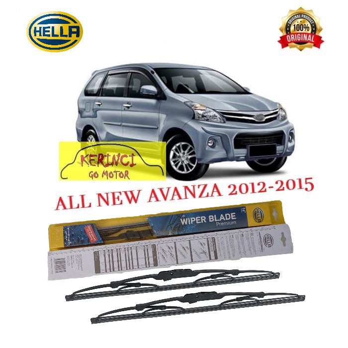 WIPER TOYOTA ALL NEW AVANZA 2012-2015 HELLA PREMIUM 21&quot; &amp; 14&quot; SET