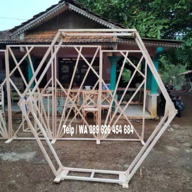 BACKDROP HEXAGONAL , BACKDROP PELAMINAN