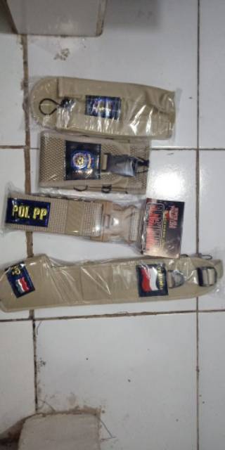 Satu set seragam dahrim/kopel/sarung hp/tempat baret/aqua/dan magazen SATPOL PP