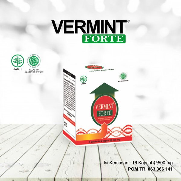 VERMINT FORTE 8 SACHET ISI 2 KAPSUL @500G / KAPSUL CACING / DEMAM / TIPUS