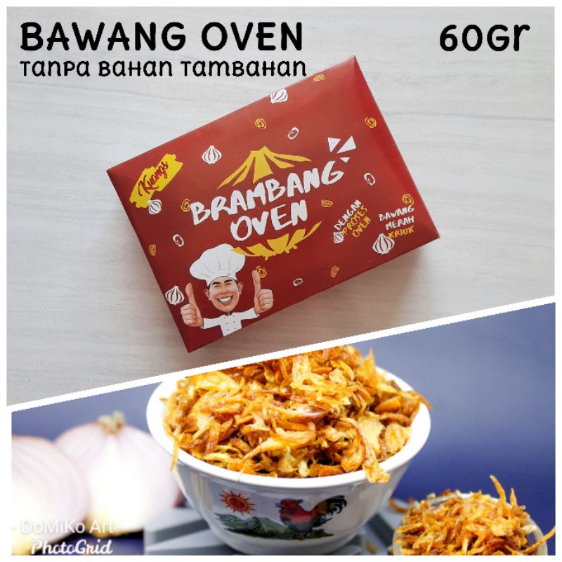 

Bawang Brambang Oven Kuang ASLI BAWANG TANPA BAHAN TAMBAHAN 60GR