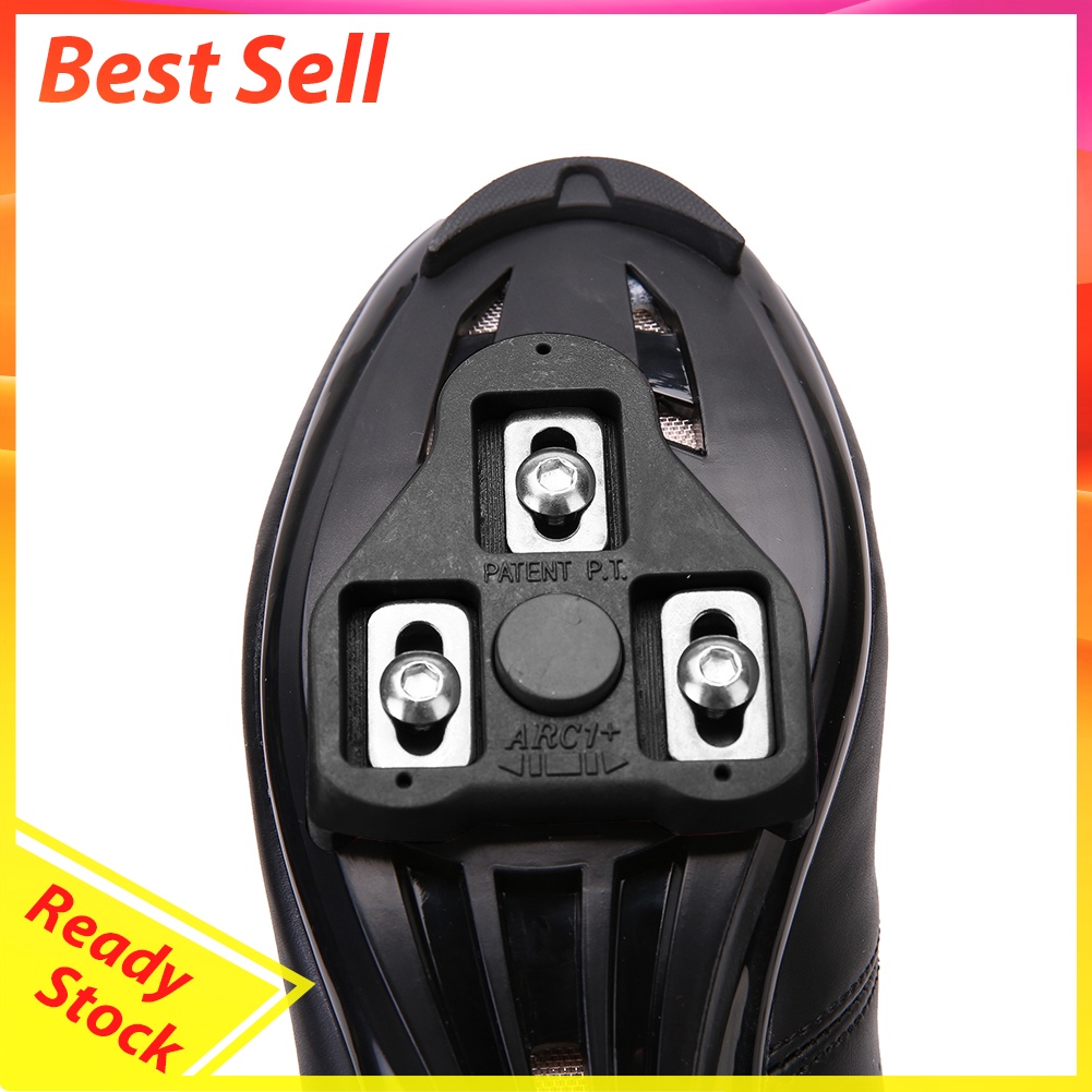 Road Bike Pedal Shoes Cleats Clip Set Bicycle Self-Locking Shoe Locks Black