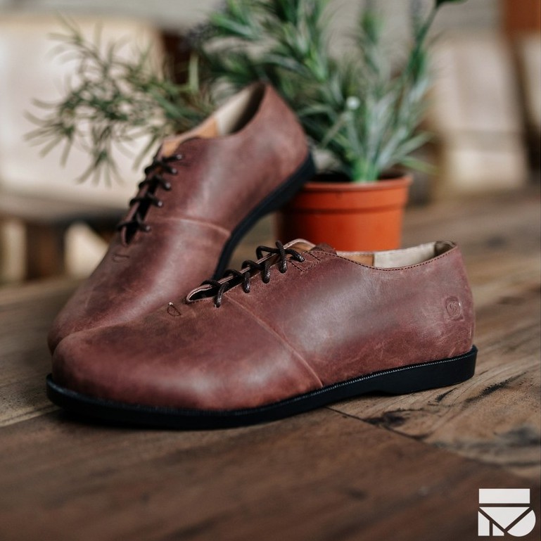 Arman Brown | Sepatu Kulit Asli Vintage Klasik Pria Cowok Men Derby Footwear | FORIND x Zapato