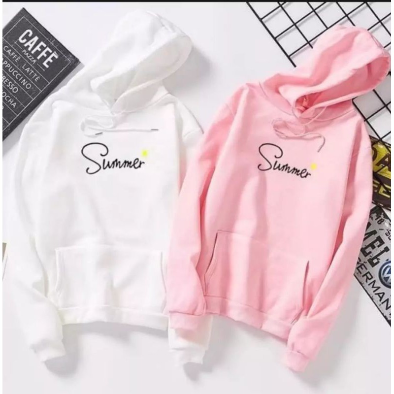 SUMMER HOODIE JUMPER SWEATER HOODIE UNISEX PREMIUM TEBAL TERBARU'