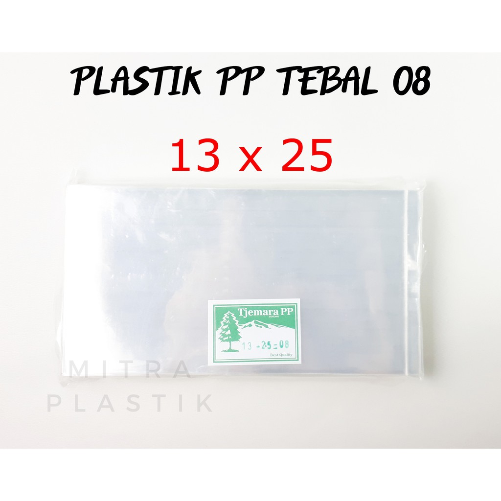 Premium (Mount) Plastik PP 13x25 Tebal 08 Kantong Plastik Bening Snack Keripik Tebal Transparan