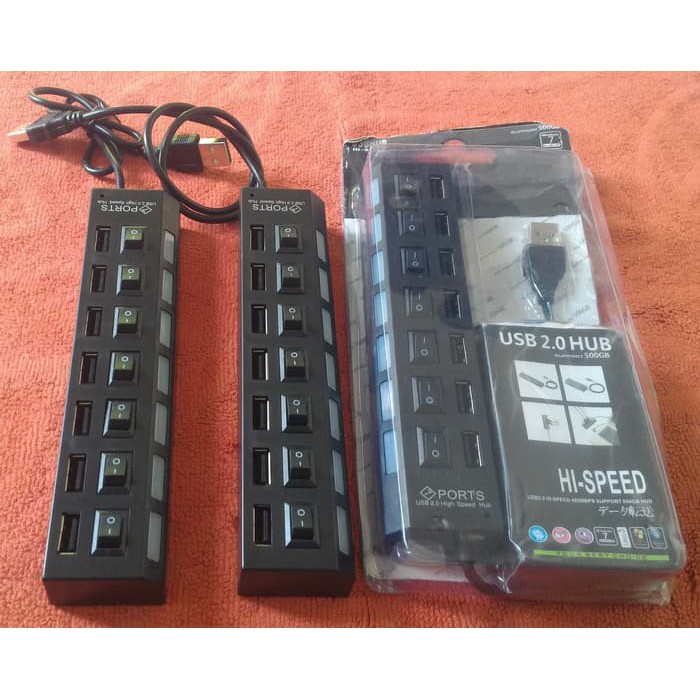 High Speed USB Hub 7 Port dengan saklar - USB 2.0