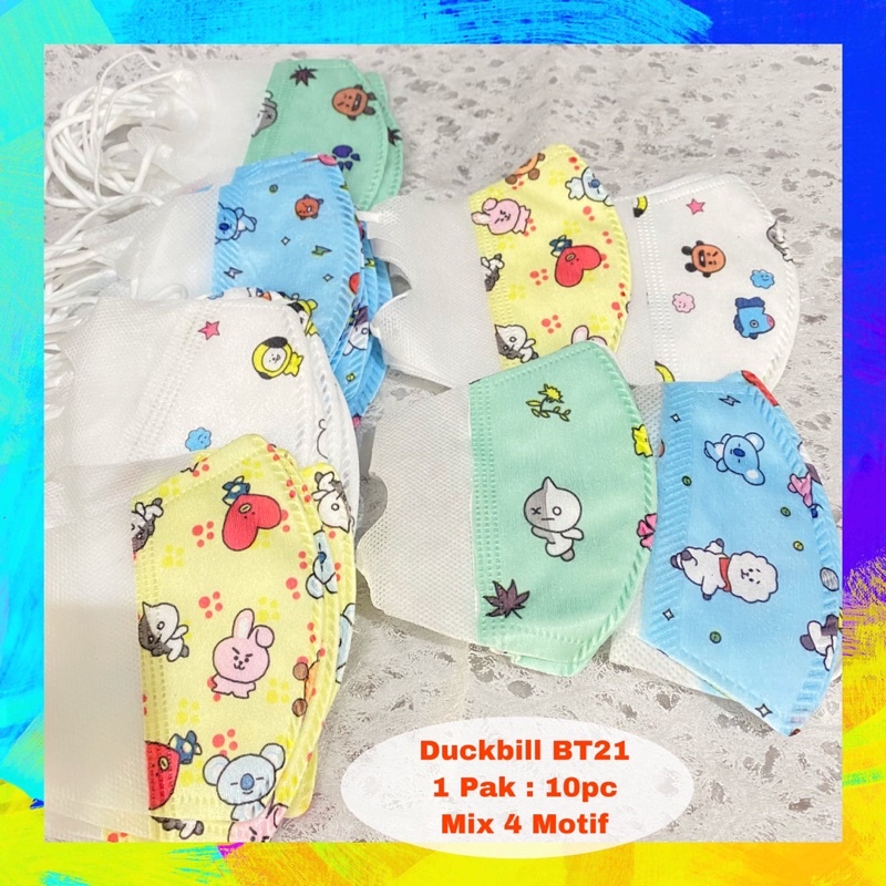 Masker BT21 Masker Anak - Masker KF94 Anak