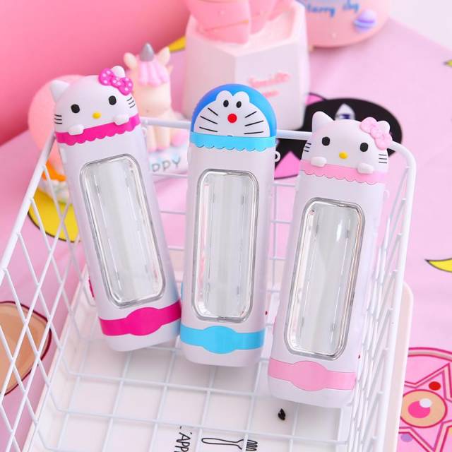 Lampu Senter Cas Portable Hello Kitty / Lampu Senter Cas