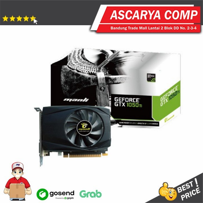 VGA Card MANLI GeForce GTX 1050Ti 4GB GDDR5 12Bit / GTX 1050Ti 4Gb