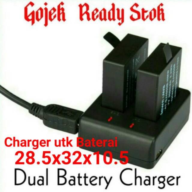 Dual Charger Action camera for Kogan, Eken, Bpro, Bcare, Onix, yi discovery, Kincam, SJcam, F60