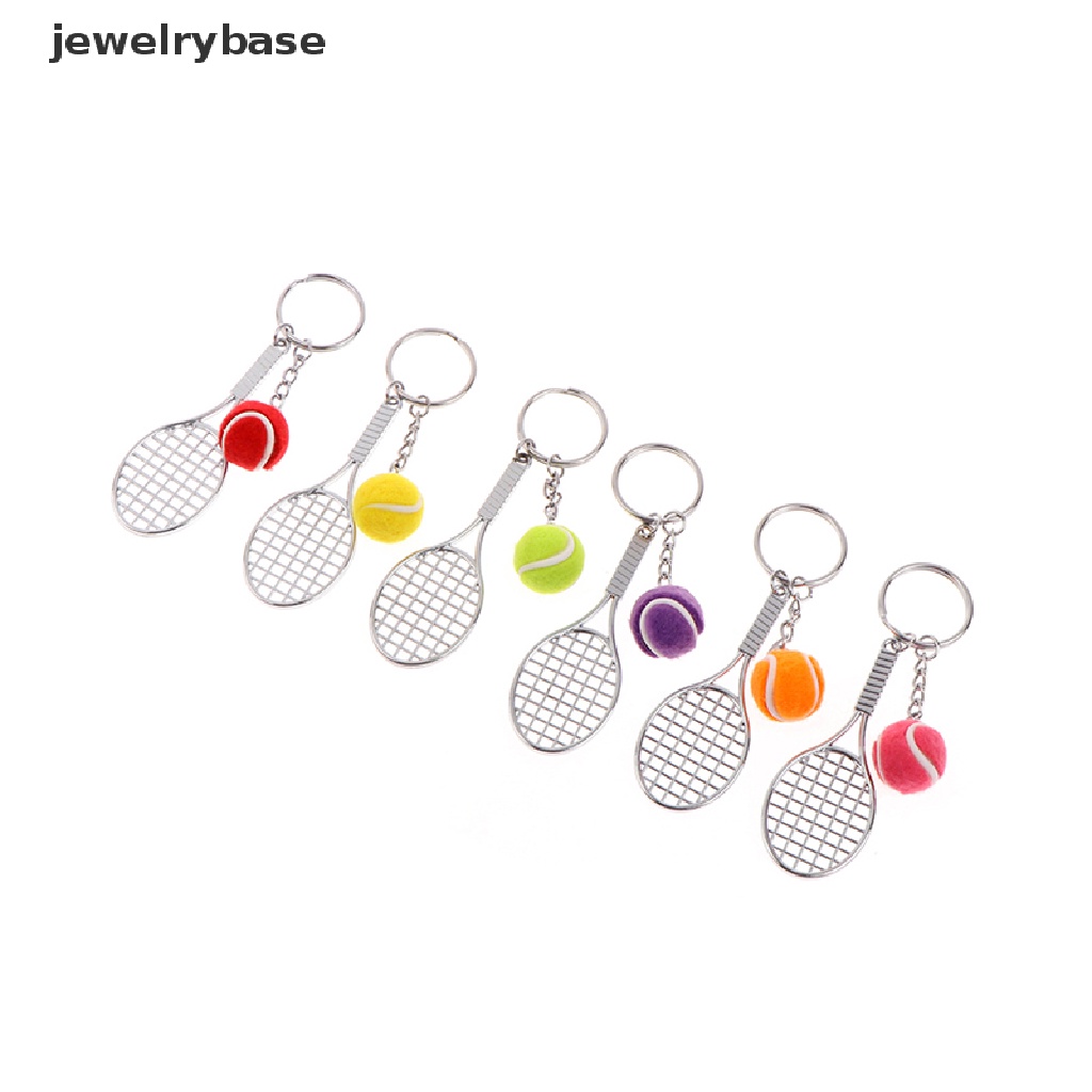 Gantungan Kunci Mobil Bentuk Raket Tenis Mini 6 Warna