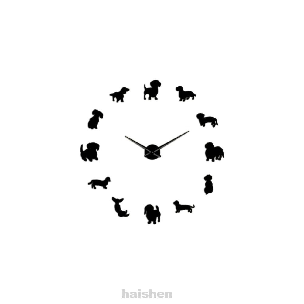 Decorative Frameless Home Modern Puppy Dog Wall Clock Shopee Indonesia