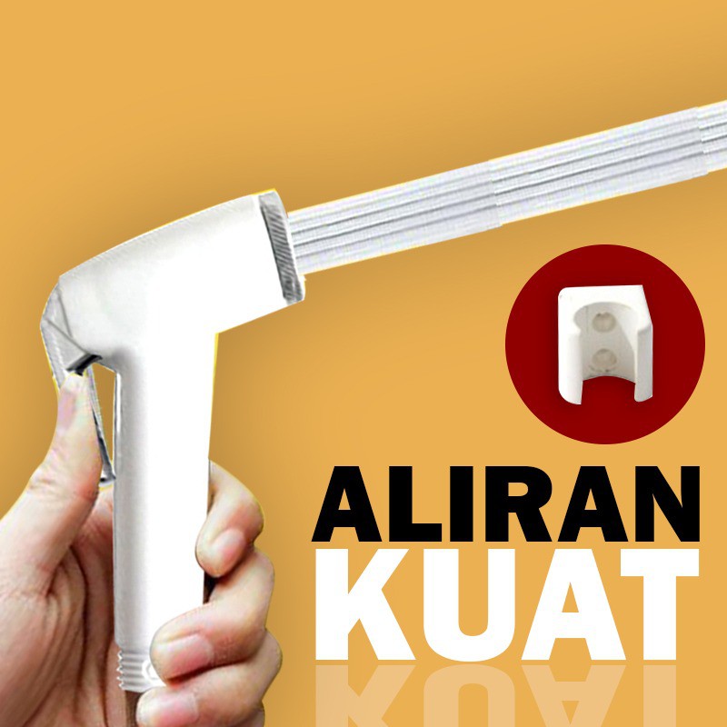 JET SHOWER BIDET PUTIH/ SEMPROTAN TOILET SHOWER JET  KLOSET WC KAMAR MANDI / KERAN SEMPROT BIDET