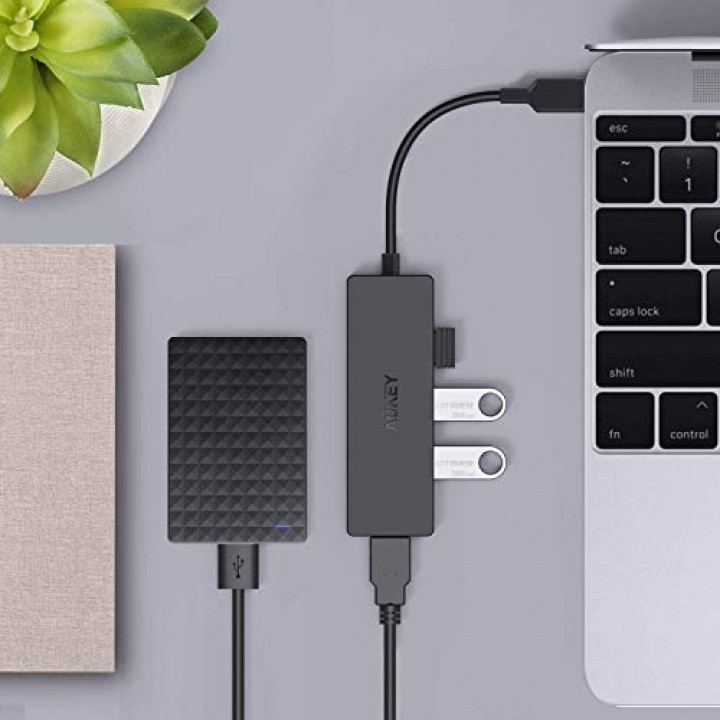 683 AUKEY CB-C64 - Unity Slim USB-C Hub Adapter To 4 USB 3.0 Ports