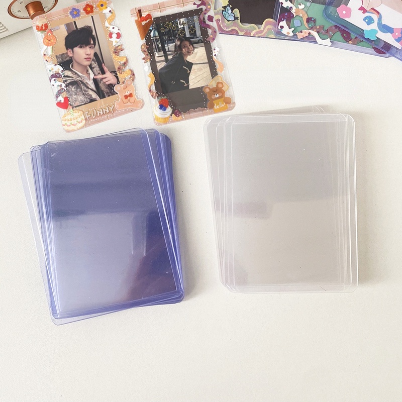 35PT Toploader Thick Photocard Protector Case Transparent Card Sleeves DIY Gaming Trading Card Holder