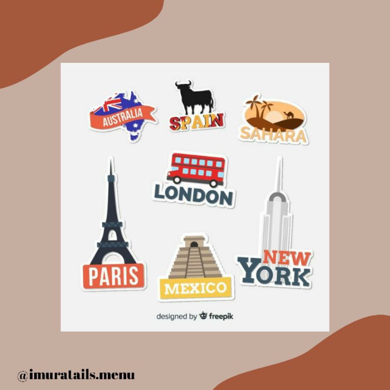 50pcs Sticker Tumblr Traveling 3