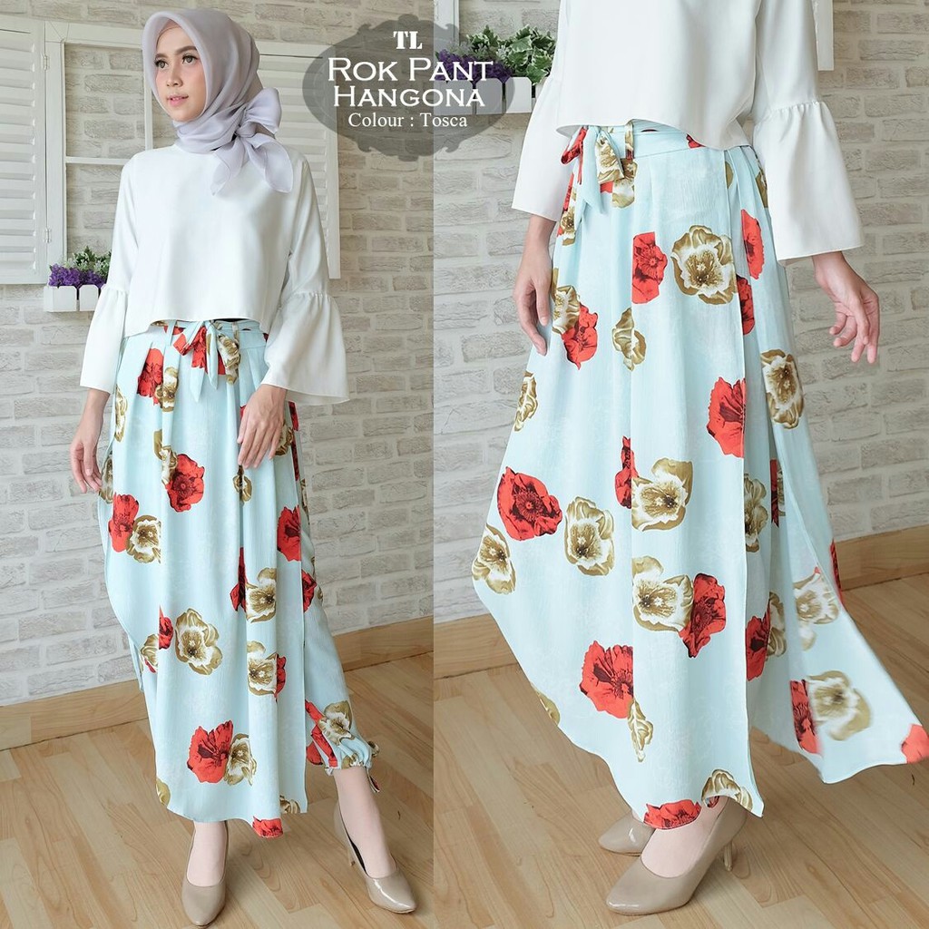 Rok Pant Hanggona tosca Busana Muslim Kekinian Celana Muslim Modern
