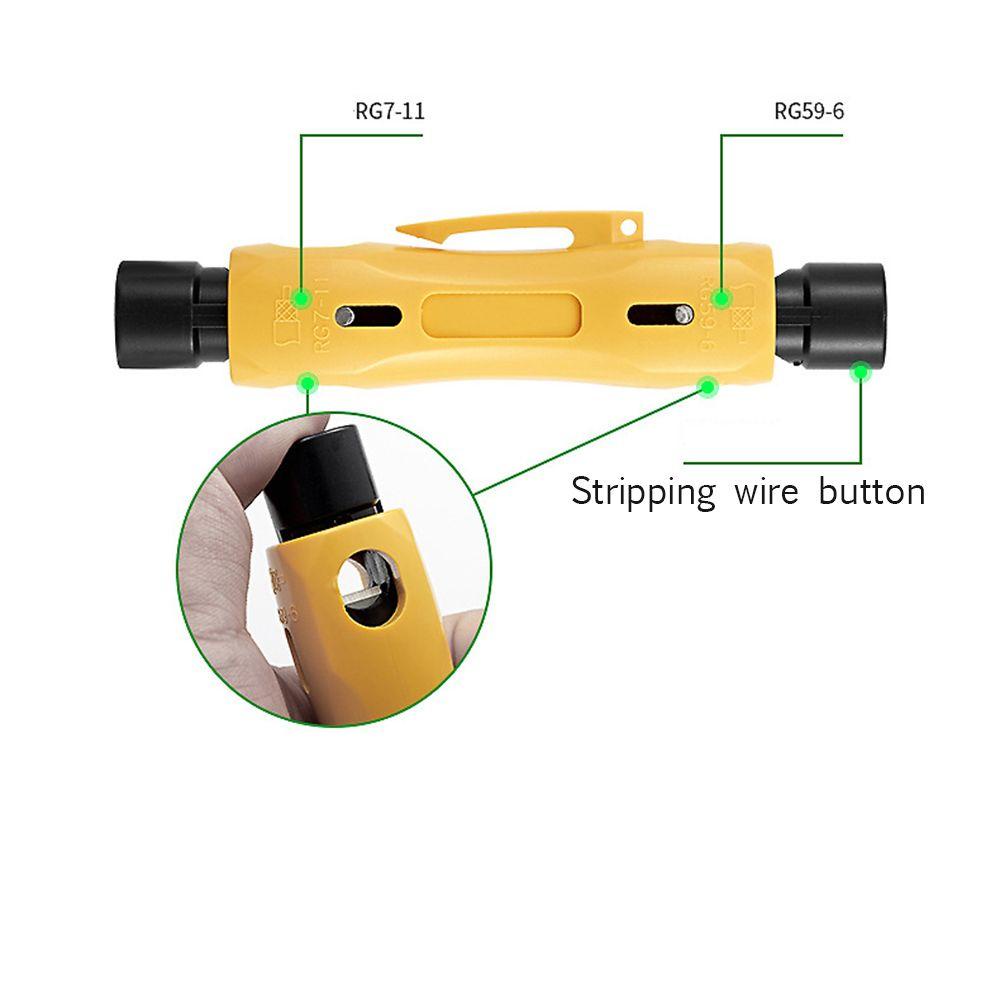 Nanas Coaxial Cable Jacket Cutter Speedy Repair Tool Electrician Stripper Alat Cables Wire Stripper Untuk RG59 RG11 RG7 RG6