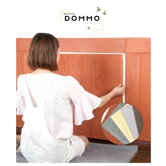 [IMPOR] DOMMO - D6022 H753 Wallpaper Kayu 70*70CM Wallpaper Dinding 3D Foam Waterproof WallSticker