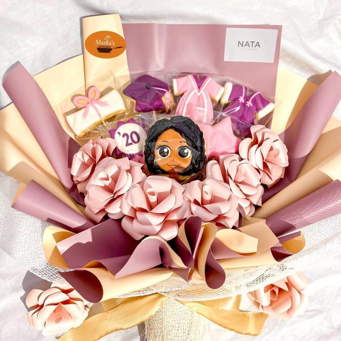 

cookies hias bouquet buket icing kukis cake bunga graduation 2