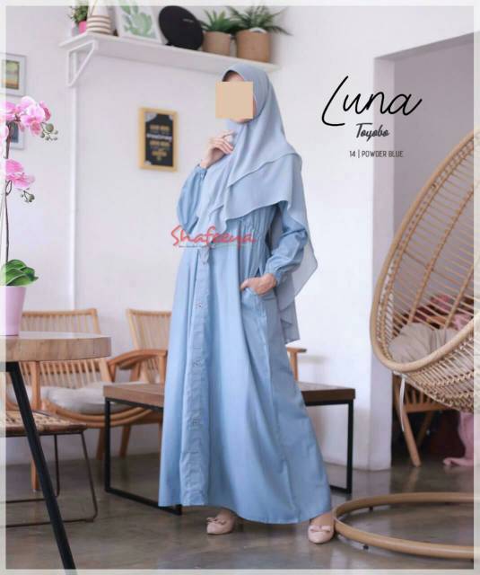 Shafeeya gamis polos luna dress
