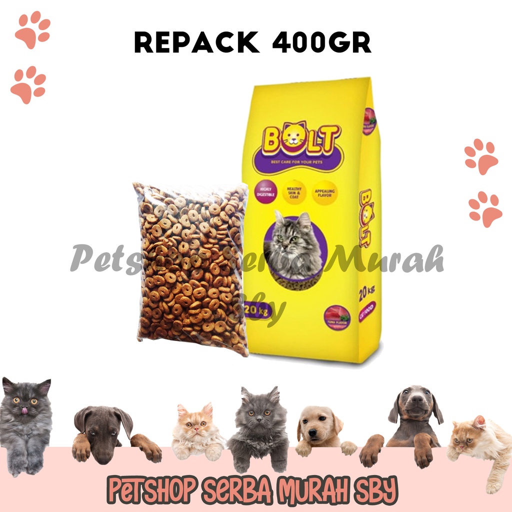 Bolt Tuna Donut Repack 400gr - Makanan Kering Kucing Rasa Tuna Bentuk Donut