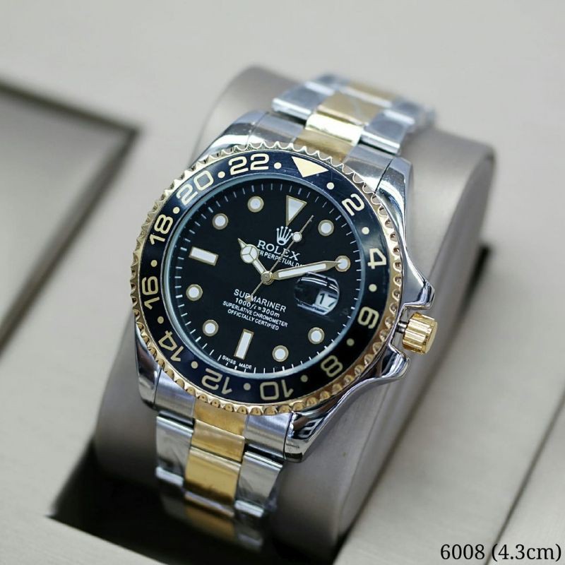 JAM PRIA ROLEX MEWAH HIGHT QULITY RING PUTAR